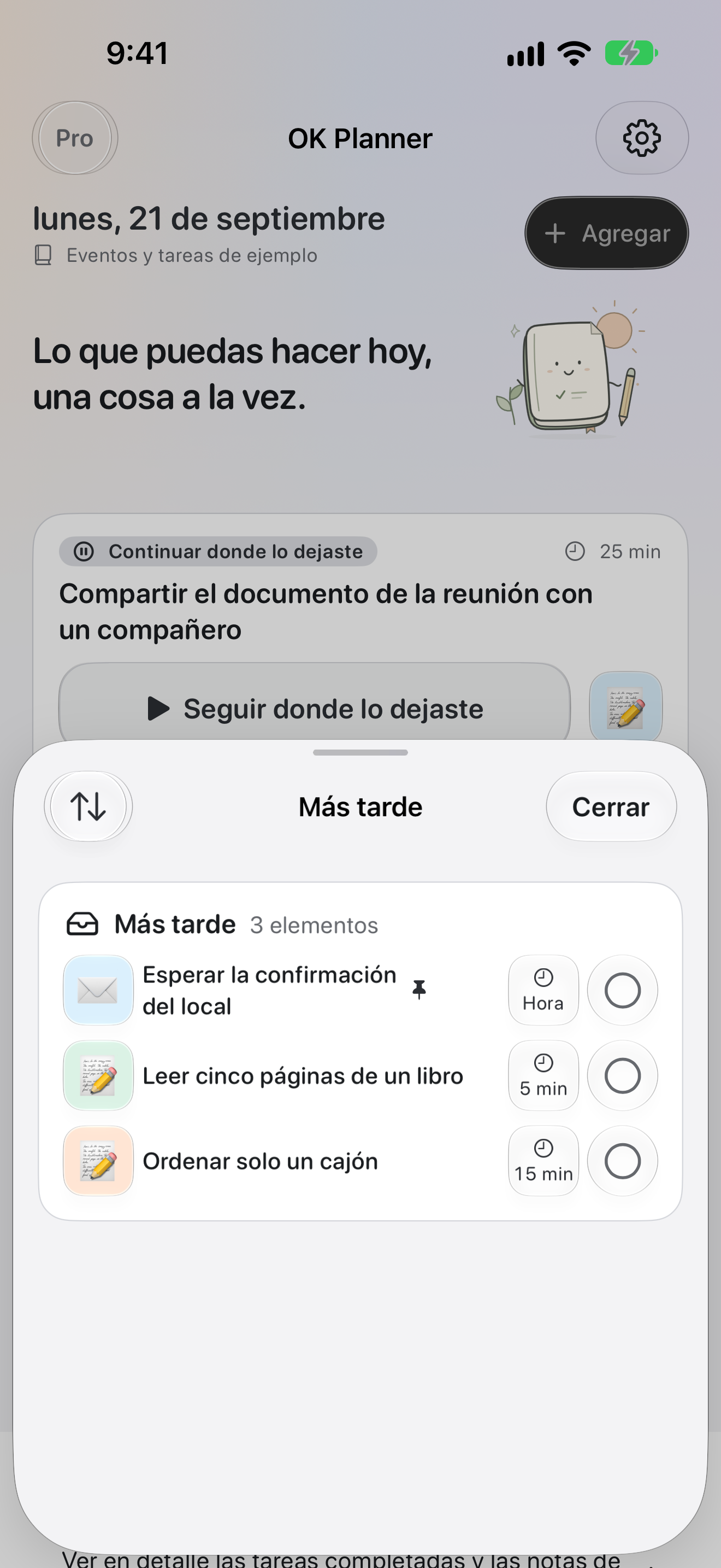 Para después — OK Planner