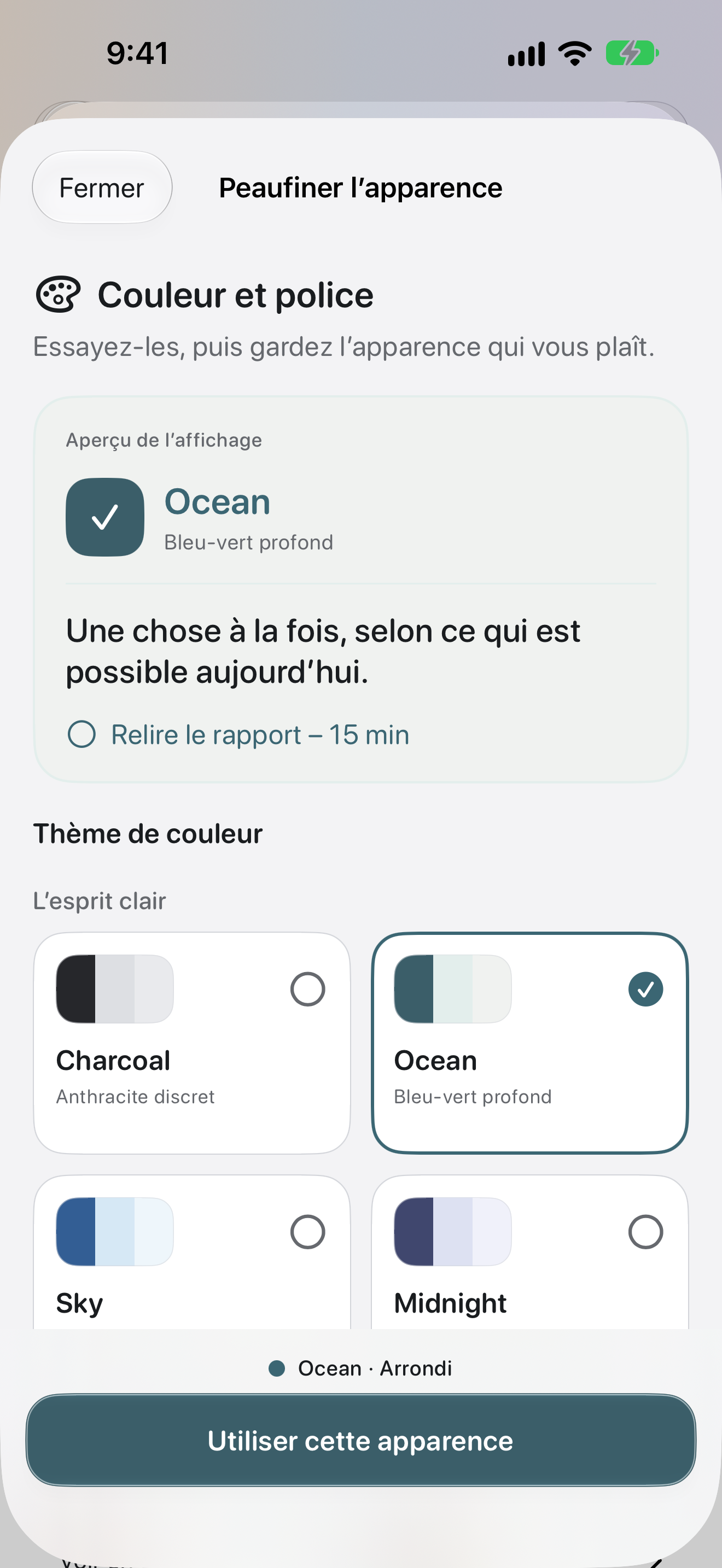 Peaufiner l’apparence — OK Planner